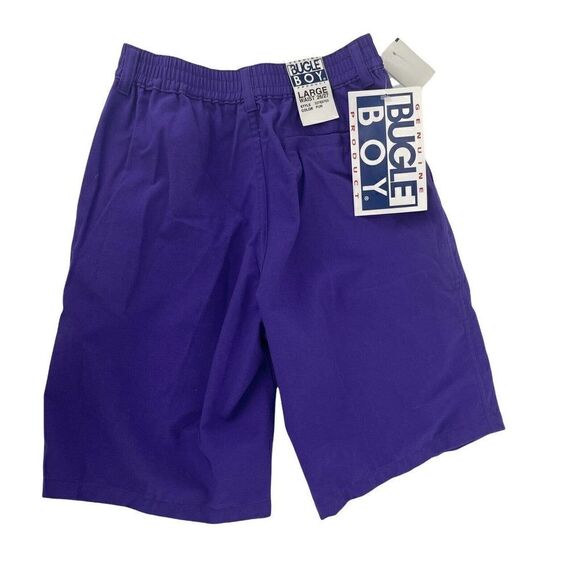 Bugle Boy Vintage 90s Shorts Purple Deadstock Boys Size Large 8.5 In Inseam NEW - Picture 2 of 7